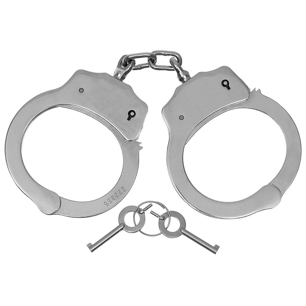 Handschellen "Deluxe" 2 Schlüssel Stahl Vernickelt