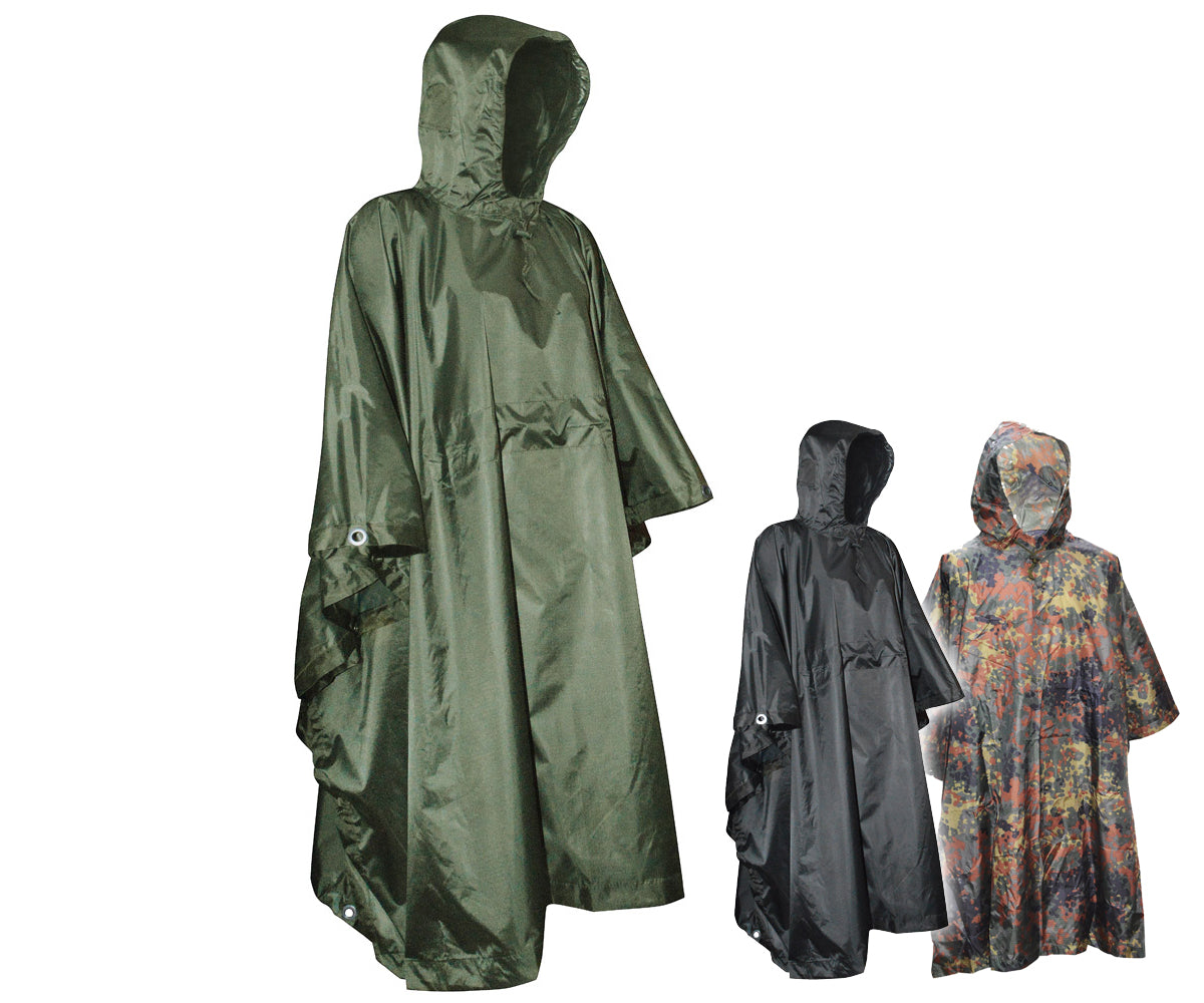 Poncho RipStop Oliv