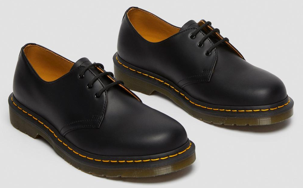 Dr. Martens Glattleder Schuhe "1461-Schwarz"