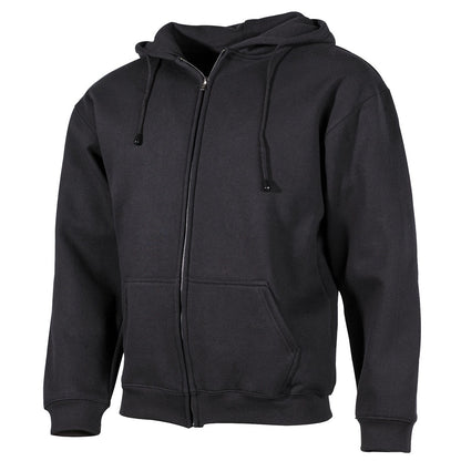 Kapuzen Sweatshirt-Jacke Schwarz