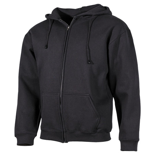 Kapuzen Sweatshirt-Jacke Schwarz