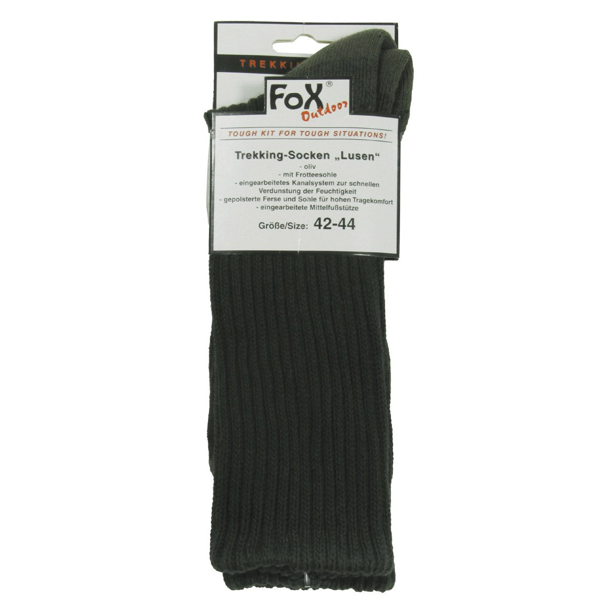 Trekkingsocken Lusen Frotteesohle Oliv