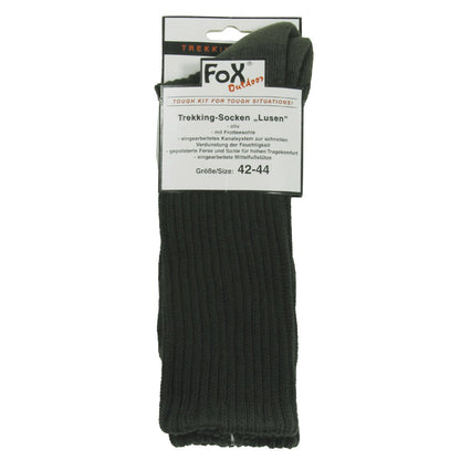 Trekkingsocken Lusen Frotteesohle Oliv