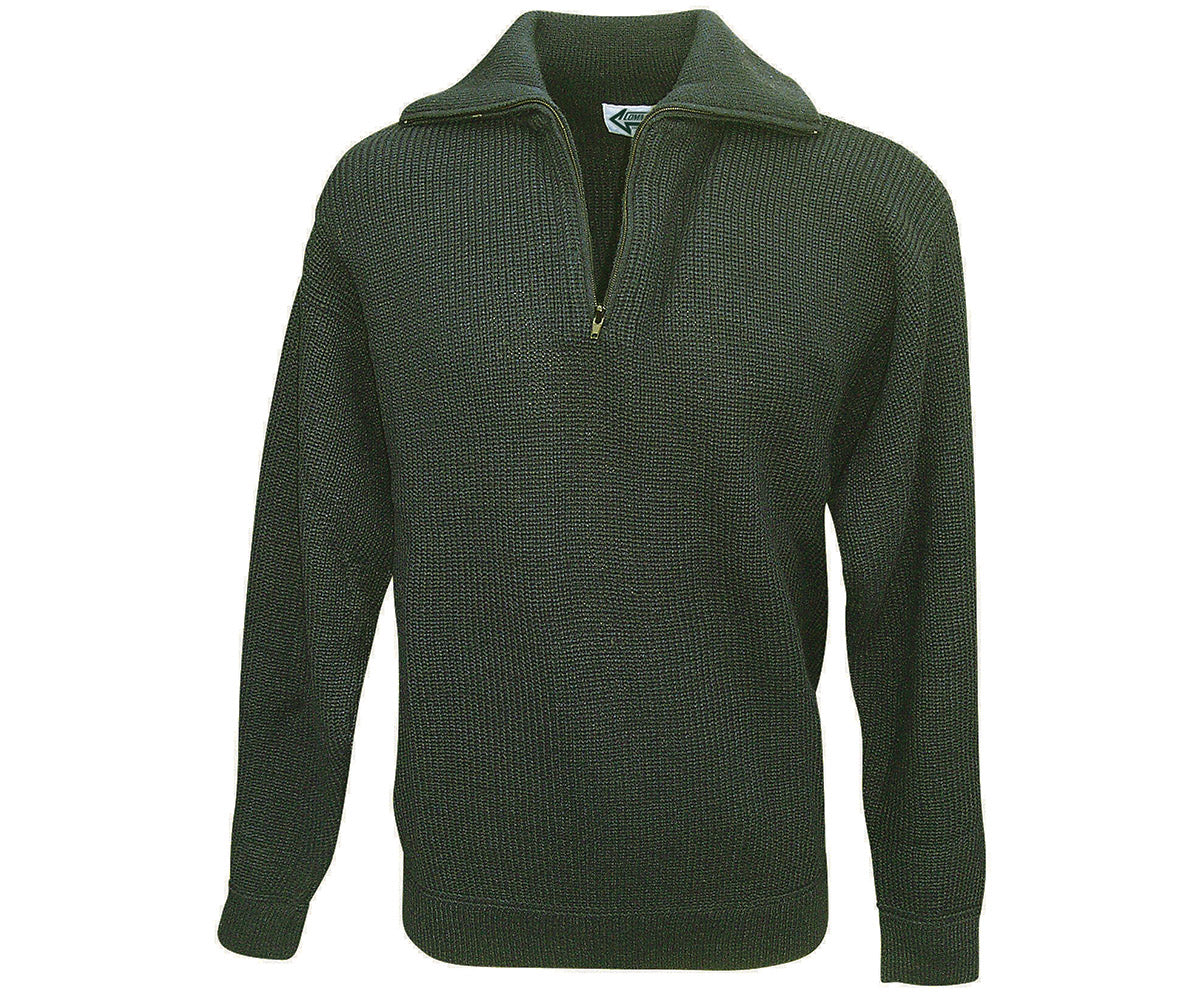 Marine Troyer Baumwolle Pullover Oliv