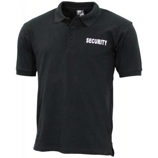 "Security" Poloshirt Schwarz (Bedruckt)