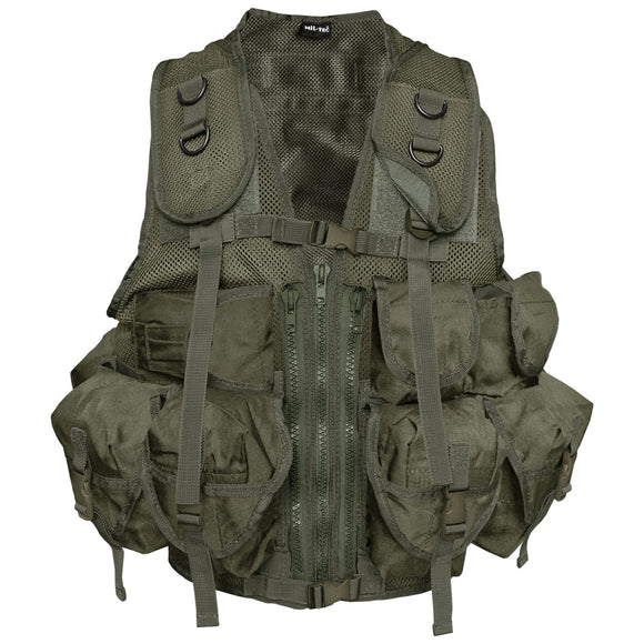 Einsatzweste Tactical ( 9 Taschen ) Oliv 