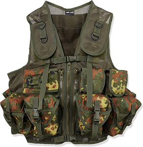 Einsatzweste Tactical ( 9 Taschen ) Flecktarn "MIL-TEC"