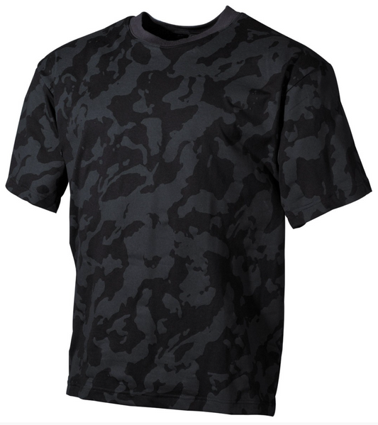 US T-Shirt, halbarm "Night Camo" - MFH